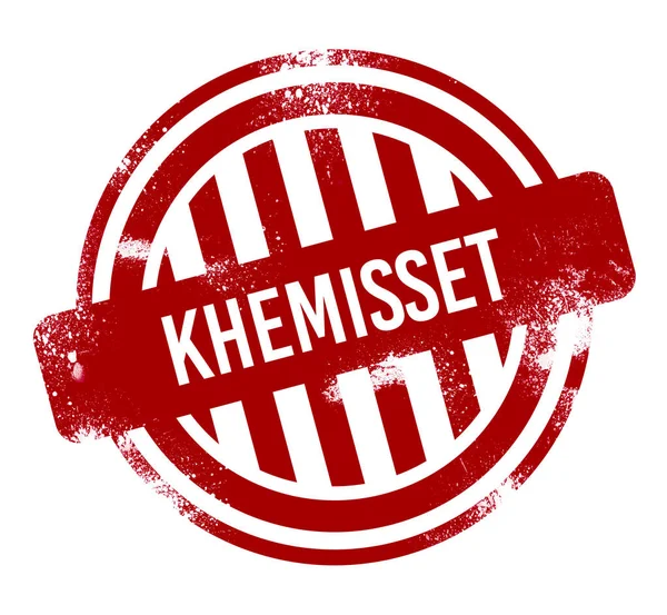 Khemisset Rød Grunge Knapp Stempel – stockfoto