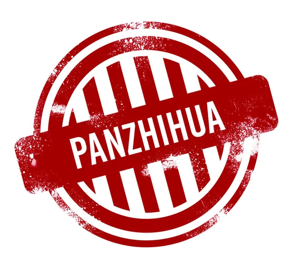 Panzhihua - kırmızı grunge düğme, damga