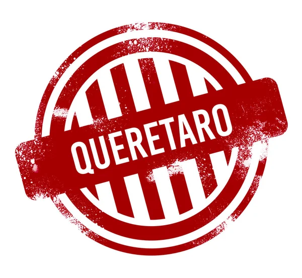Queretaro Kırmızı Grunge Düğme Damga — Stok fotoğraf