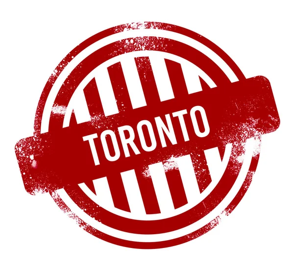 Toronto Botão Grunge Vermelho Carimbo — Fotografia de Stock