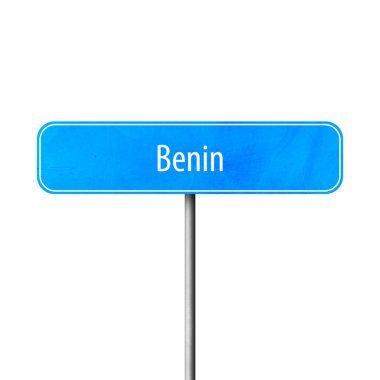 Benin - şehir işareti, yer adı işareti