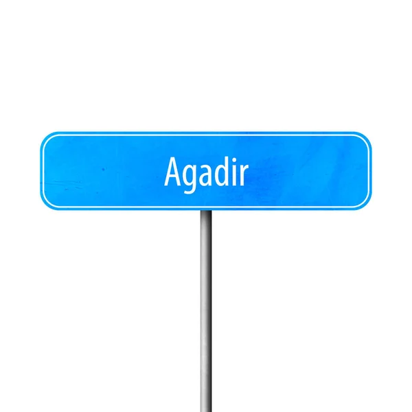 Agadir Town Sign Place Name Sign — Stock Photo, Image