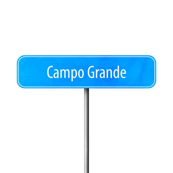 Campo Grande Stad Teken Plaats Naam Teken — Stockfoto