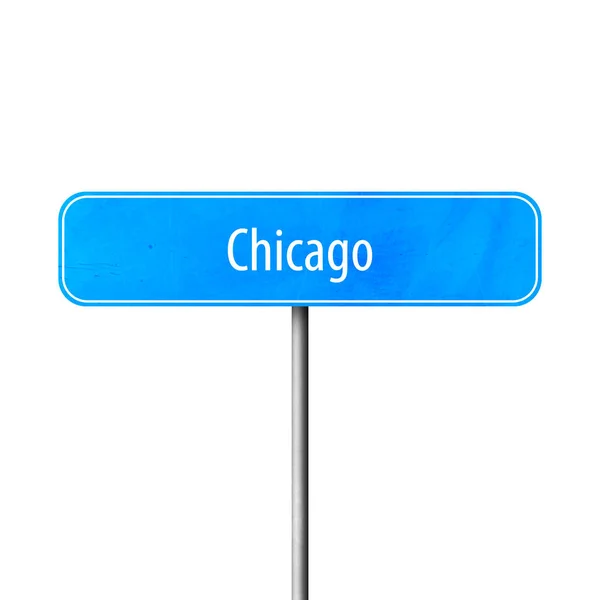 Chicago Town Sign Place Name Sign — Stock Photo, Image