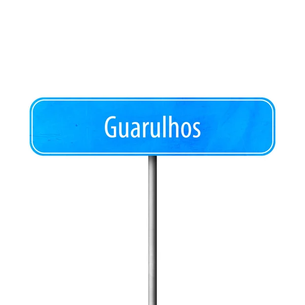 Guarulhos Znak Miasta Miejsce Nazwa Logowania — Zdjęcie stockowe