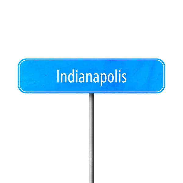 Indianapolis Staden Tecken Plats Namn Tecken — Stockfoto