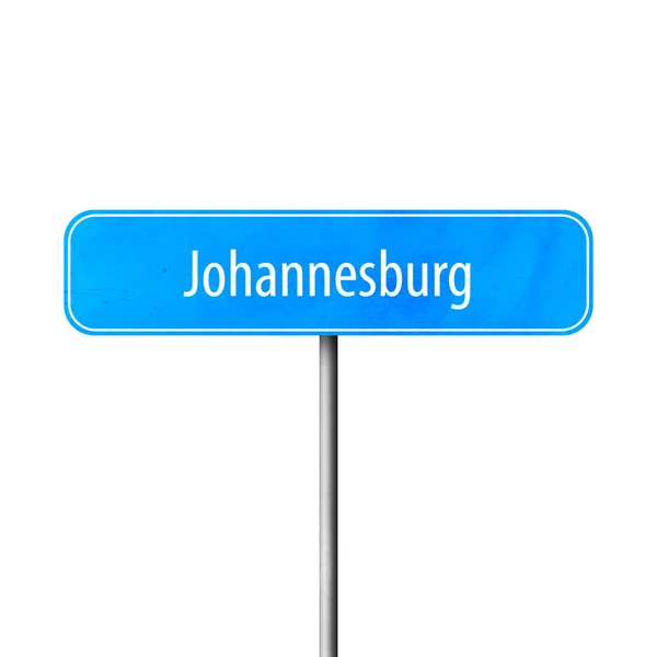 Johannesburg Ortstafel Ort Namensschild — Stockfoto