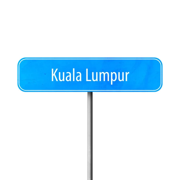 Kuala Lumpur Letrero Ciudad Signo Nombre Lugar — Foto de Stock