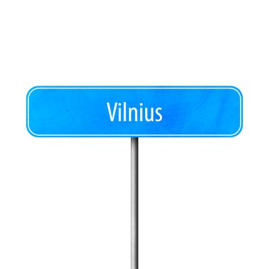 Vilnius - şehir işareti, yer adı işareti