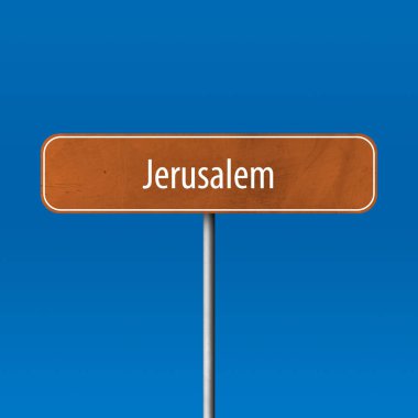 Jerusalem - şehir işareti, yer adı işareti