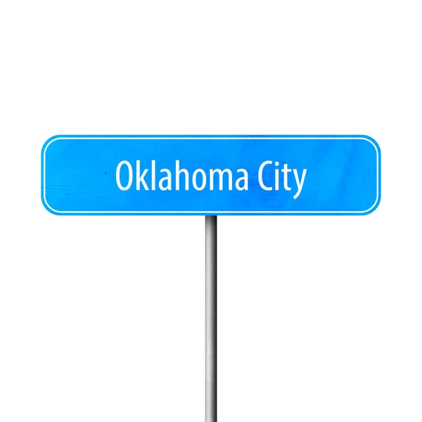 Oklahoma City Letrero Ciudad Letrero Nombre Lugar —  Fotos de Stock