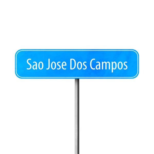 Sao Jose Dos Campos Ortsschild Ortsschild — Stockfoto
