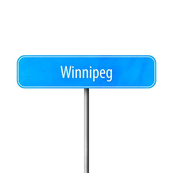 Winnipeg Sinal Cidade Sinal Nome Lugar — Fotografia de Stock