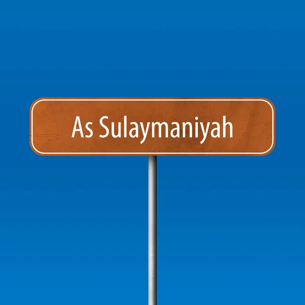 Sulaymaniyah Ortsschild Ortsschild — Stockfoto