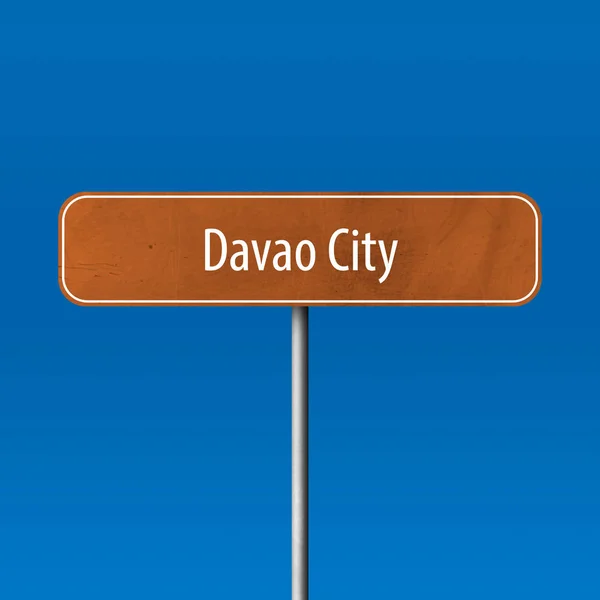 Davao City Ortsschild Ortsschild — Stockfoto