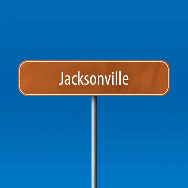 Jacksonville Sinal Cidade Sinal Nome Lugar — Fotografia de Stock