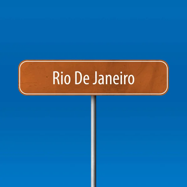 Rio Janeiro Town Sign Place Name Sign — Stock Photo, Image