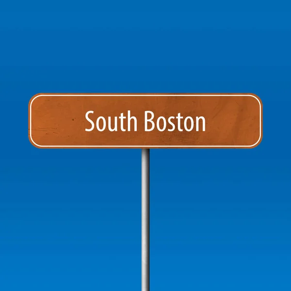 South Boston Cartello Della Città Segnaposto — Foto Stock