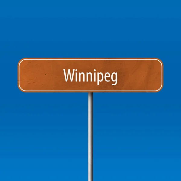 Winnipeg Sinal Cidade Sinal Nome Lugar — Fotografia de Stock