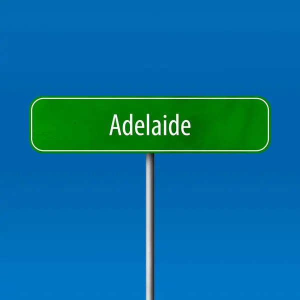 Adelaide Sinal Cidade Sinal Nome Lugar — Fotografia de Stock