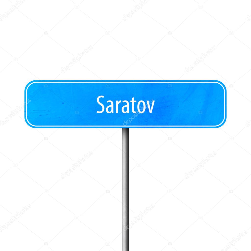 Saratov - town sign, place name sign