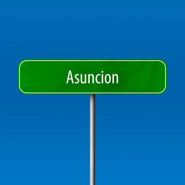 Asunción Města Znamení Místo Názvu Znamení — Stock fotografie