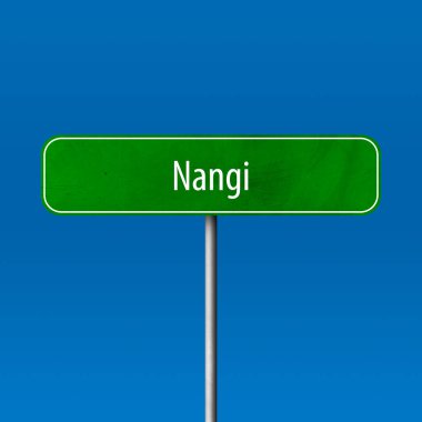 Nangi - şehir işareti, yer adı işareti