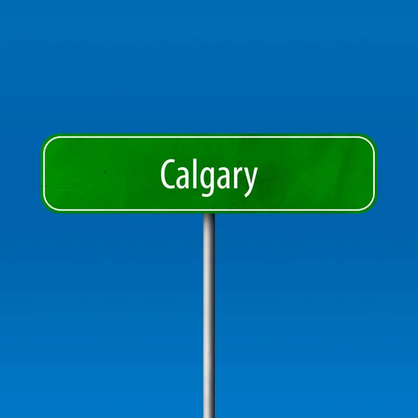 Calgary Şehir Işareti Yer Adı Işareti — Stok fotoğraf