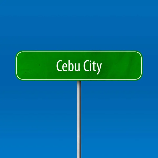 Cebu City Miasto Znak Znak Nazwa Miejsce — Zdjęcie stockowe