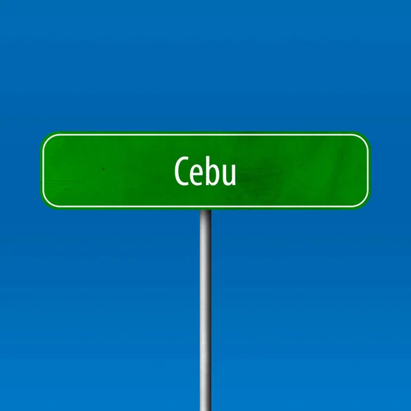 Cebu Town Sign Place Name Sign — Stock Photo, Image