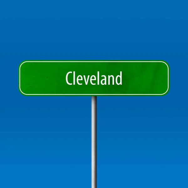 Cleveland Staden Tecken Plats Namn Tecken — Stockfoto