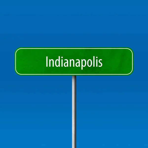 Indianapolis Staden Tecken Plats Namn Tecken — Stockfoto