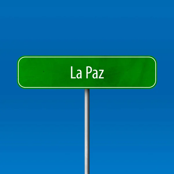 Paz Town Sign Place Name Sign — Stock Photo, Image