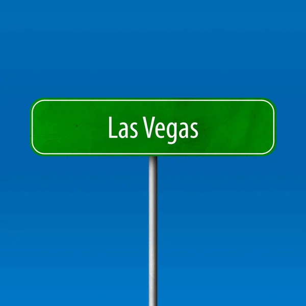 Las Vegas Town Sign Place Name Sign — Stock Photo, Image