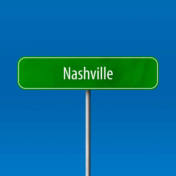 Nashville Sinal Cidade Sinal Nome Lugar — Fotografia de Stock