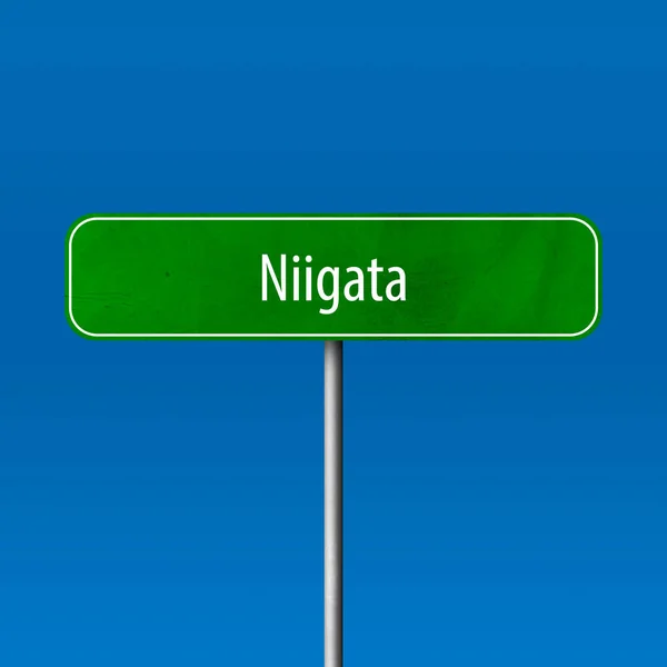 Niigata Ortsschild Ortsschild — Stockfoto