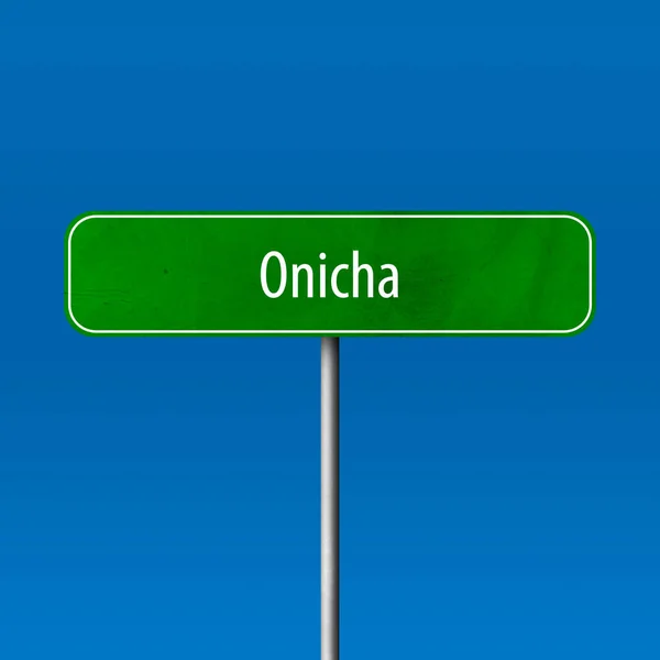 Onicha Ortsschild Ortsschild — Stockfoto