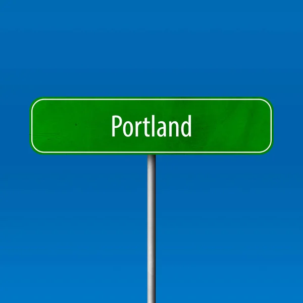 Portland Města Znamení Místo Názvu Znamení — Stock fotografie