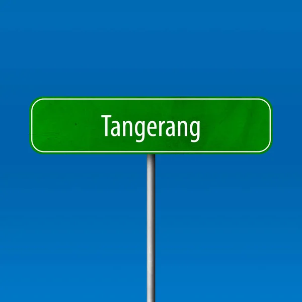 Tangerang Sinal Cidade Sinal Nome Lugar — Fotografia de Stock