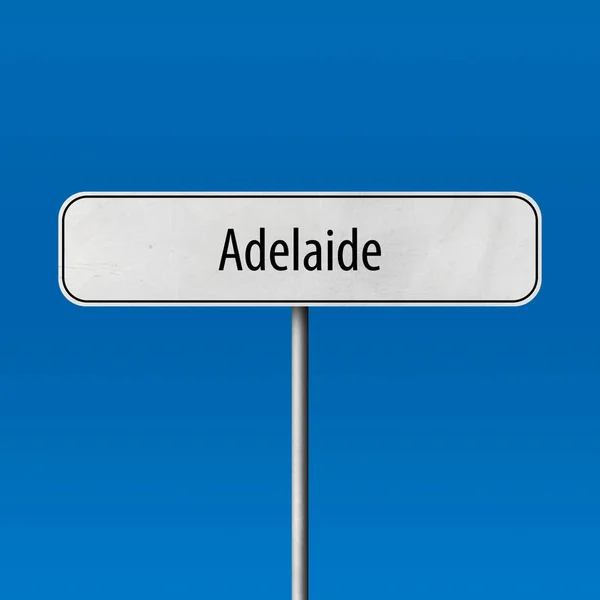 Adelaide Znak Miasta Miejsce Nazwa Logowania — Zdjęcie stockowe