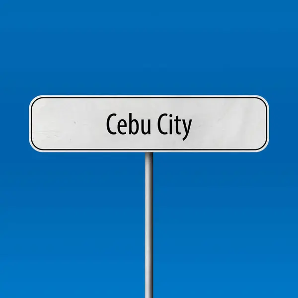 Cebu City Sinal Cidade Sinal Nome Lugar — Fotografia de Stock