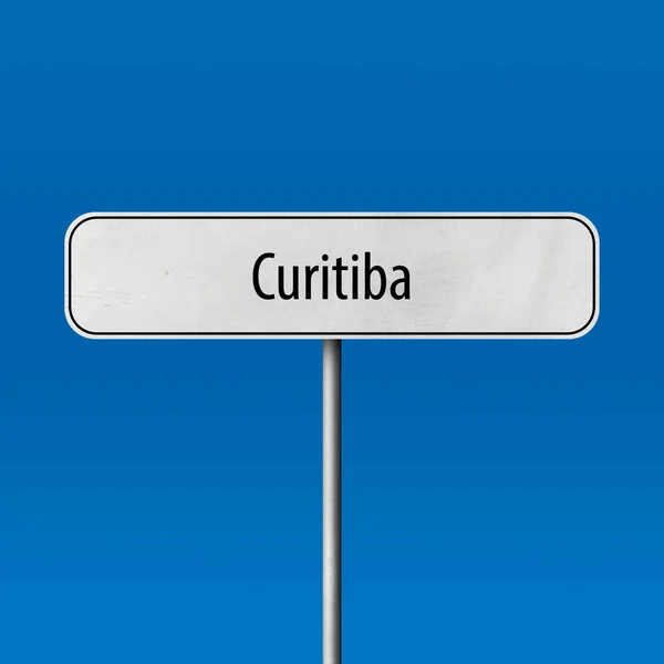 Curitiba Signo Ciudad Signo Nombre Lugar — Foto de Stock