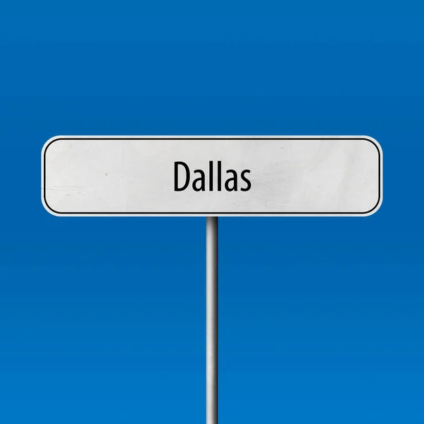 Dallas Letrero Ciudad Letrero Nombre Lugar —  Fotos de Stock