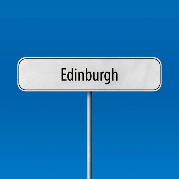 Edinburgh Byskilt Stedsnavnskilt – stockfoto