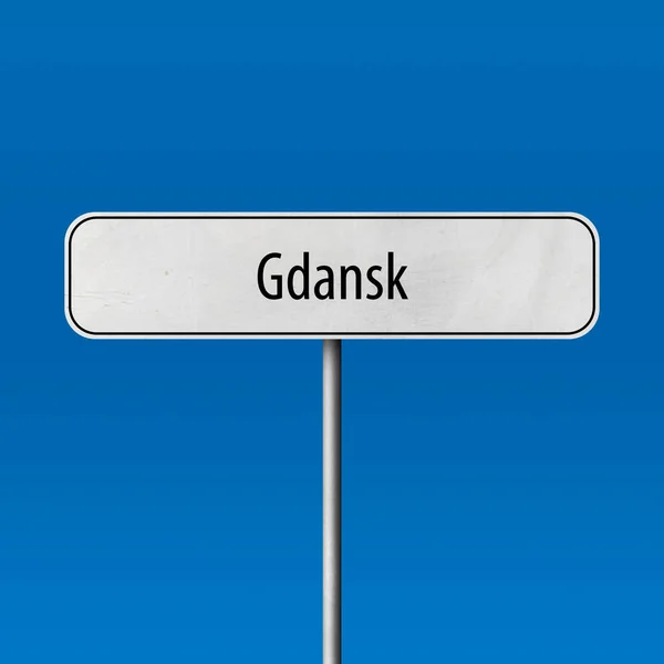 Gdansk Signo Ciudad Signo Nombre Lugar —  Fotos de Stock