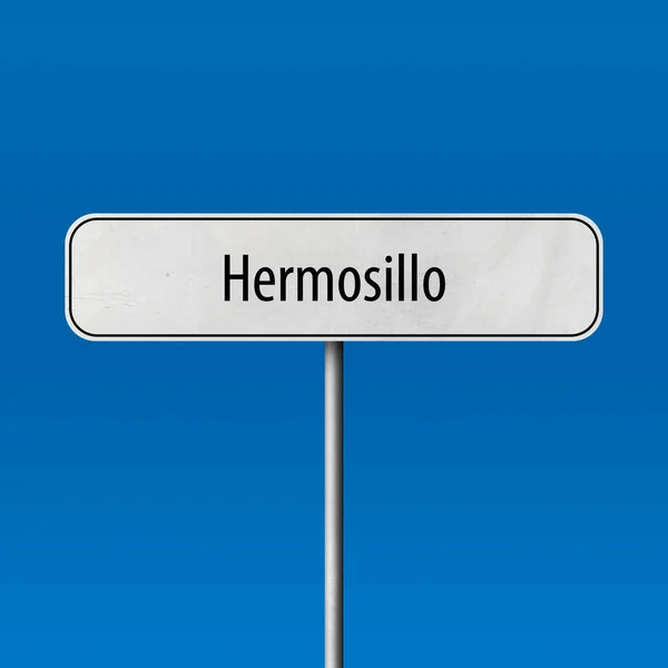 Hermosillo Znak Miasta Miejsce Nazwa Logowania — Zdjęcie stockowe