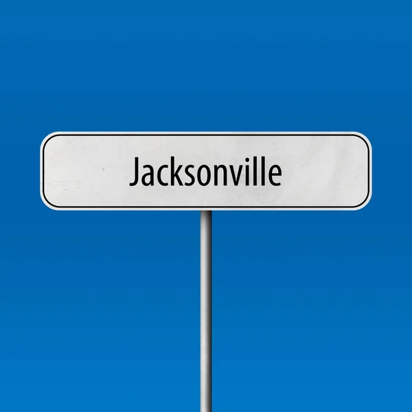 Jacksonville Sinal Cidade Sinal Nome Lugar — Fotografia de Stock