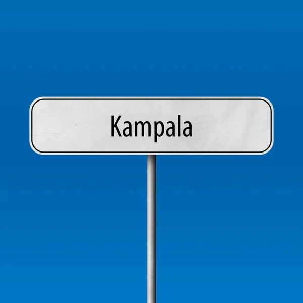 坎帕拉镇标志 地方名字标志 — 图库照片