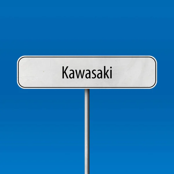 Kawasaki Byskilt Stednavnetegn - Stock-foto