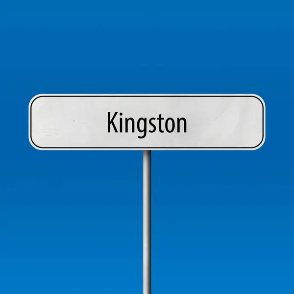 Kingston Sinal Cidade Sinal Nome Lugar — Fotografia de Stock